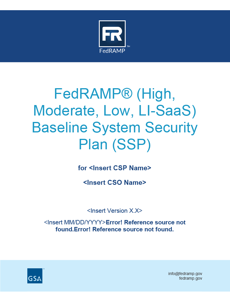 system security plan title page image
